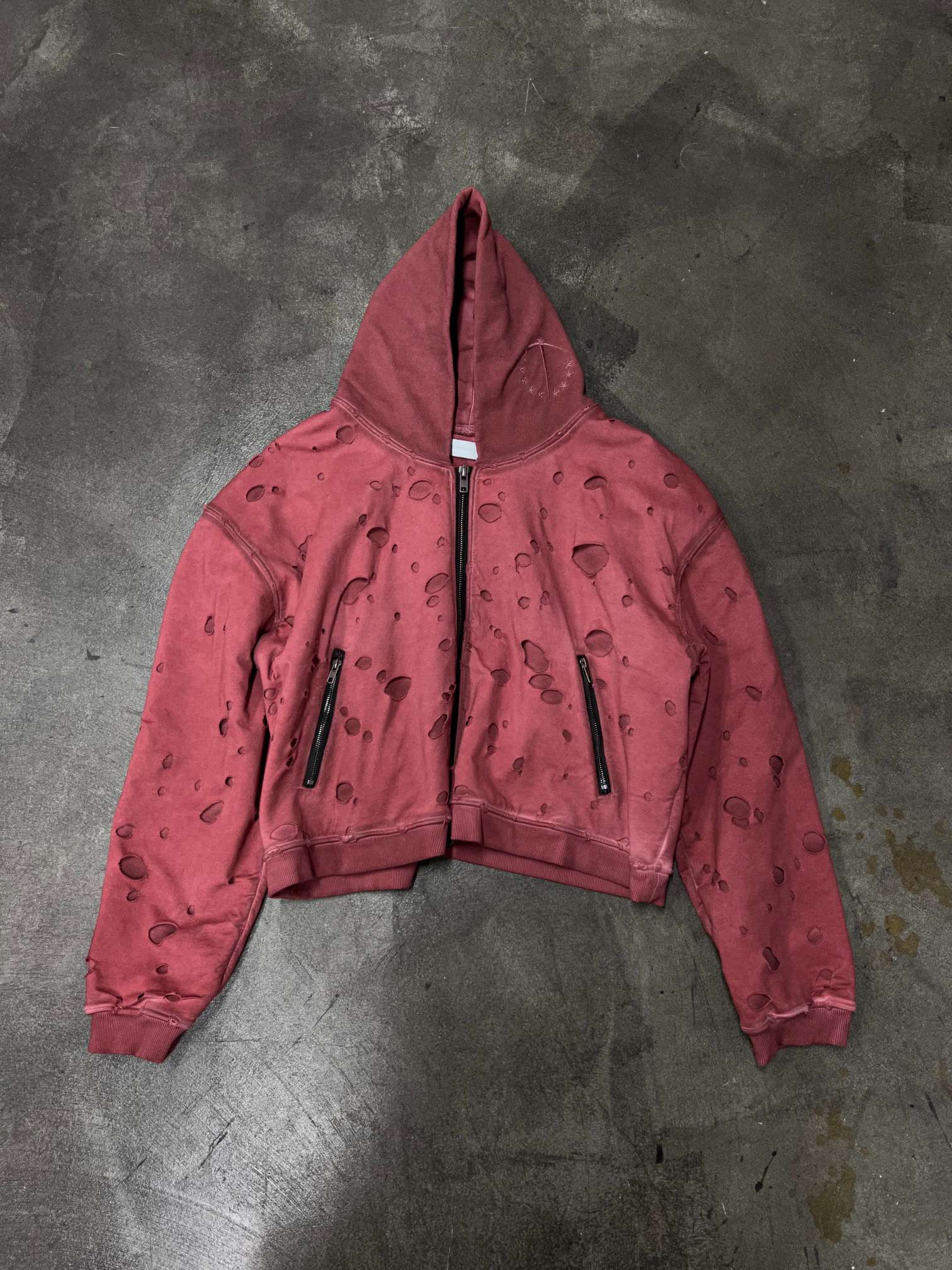 Distressed with Punch Holes Vintage Wizard Hat Short and Wide Hoodie - PSYLOS 1, Distressed with Punch Holes Vintage Wizard Hat Short and Wide Hoodie, Jacket, TecNineGroup, PSYLOS 1